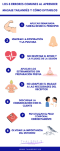 errores comunes al aprender Masaje Tailandés y cómo evitarlos infografia